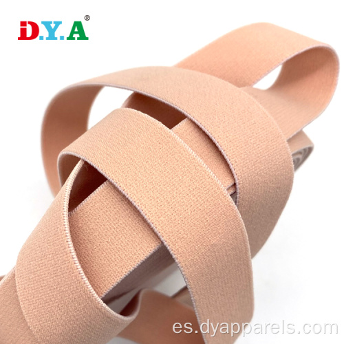 Elasticidad suave de 20 mm Beige tejido tejido cintura